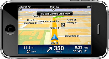 TomTom iPhone Navi-Software Screenshot