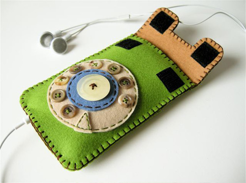 Retro iPhone-Tasche mit Wählscheibe