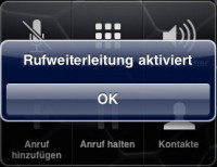 Rufweiterleitung aktiviert