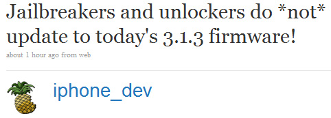 iPhone OS 3.1.3 Jailbreak