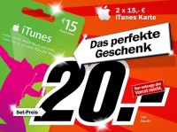 Media Markt Preisansage: 2x 15€ iTunes Karte für 20€