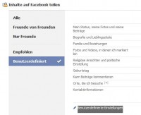 Facebook Privatsphäre Einstellungen