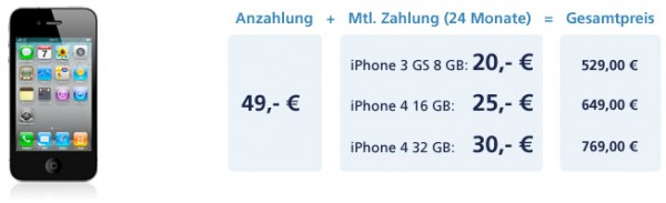 iPhone 4 ohne Vertrag bei o2