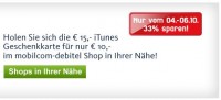 iTunes Gutscheine bei mobilcom-debitel