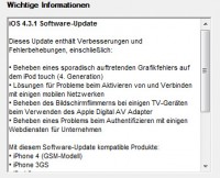 iOS 4.3.1 Neuerungen