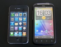 HTC Sensation/iPhone 4 Größenvergleich