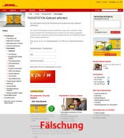 DHL-Packstation Phishing-Seite