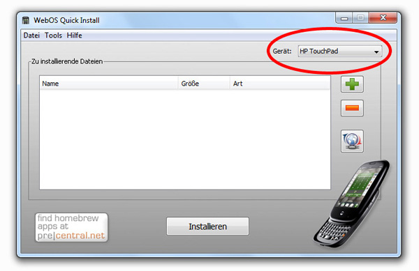 WebOS Quick Install: HP TouchPad