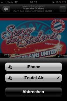 iTeufel Air Auswahl am iPhone