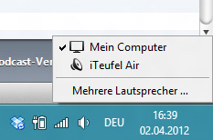 iTeufel Air Auswahl in iTunes