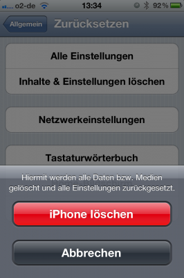 iPhone löschen