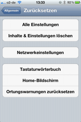 iPhone zurücksetzen