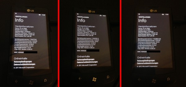LG E900 Windows Phone 7.8 Updates