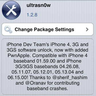 ultrasn0w 1.2.8 Unlock