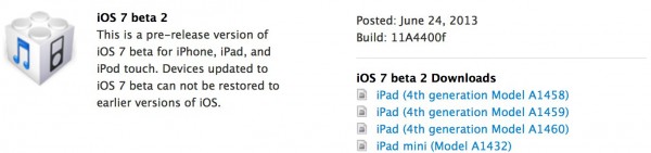 iOS 7 Beta 2