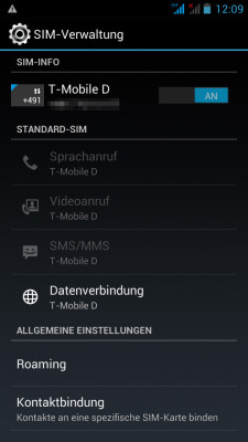 Wiko Cink Peax 2 SIM-Verwaltung