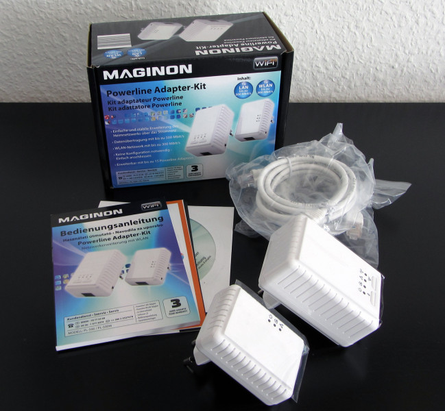 Maginon Powerline Adapter-Kit Lieferumfang