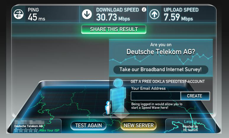 Speedtest: WLAN-Stick zu Powerline Adapter