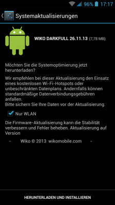 Wiko Darkfull Systemupdate