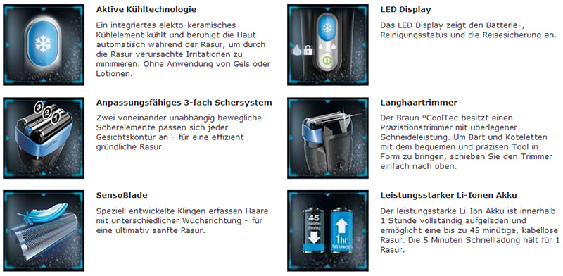 Braun CoolTec Eigenschaften