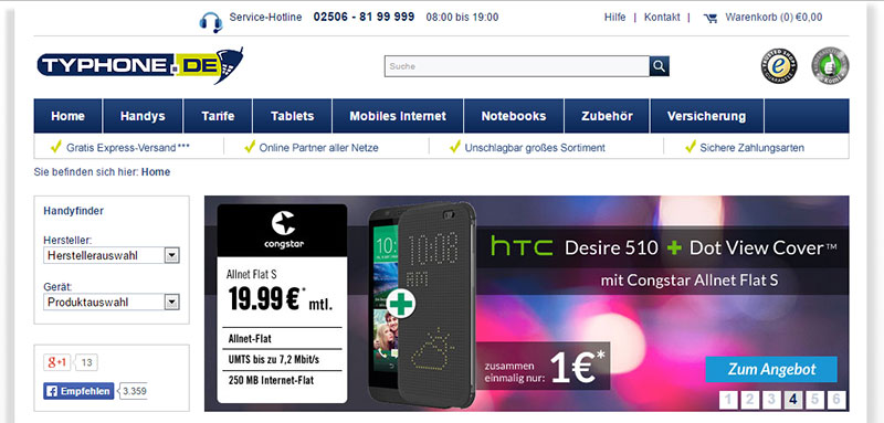 Typhone.de Congstar Allnet Flat S Angebot