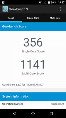 Wiko Rainbow Up Geekbench 3 Benchmark